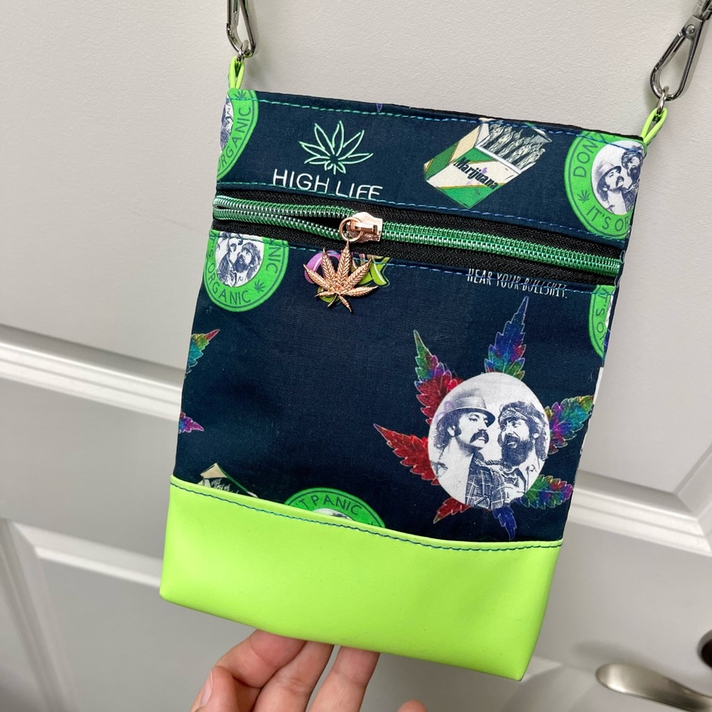 Cheech&Chong with MJ zipper pull wanderlust bag